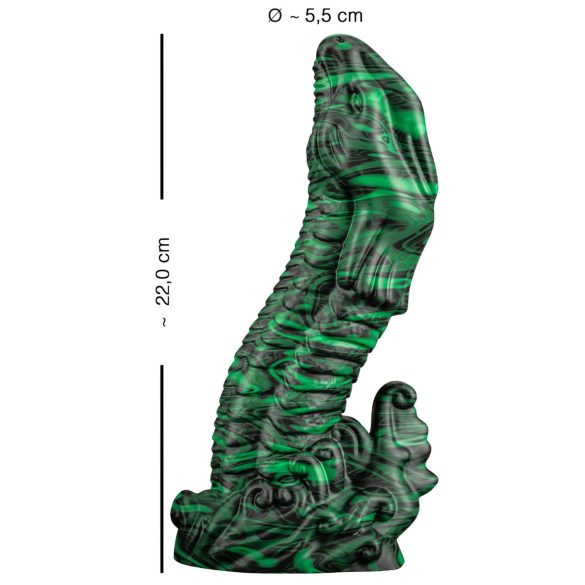 Beasty Cocks Lizard Peak - Gecko Fantasy Dildo (Green-Black)