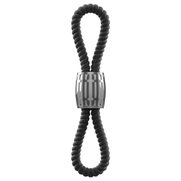 Rebel Heavy Rope - Adjustable Black Ring for Men