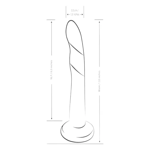 ROMP Dizi - flexible silicone dildo (pink-orange)