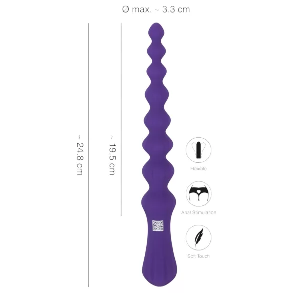 You2Toys - Purple Flexible Beaded Anal Dildo