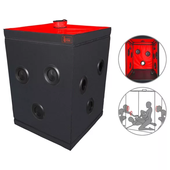 Secretdome - BDSM Intim Play Cabin with Openings (Black)