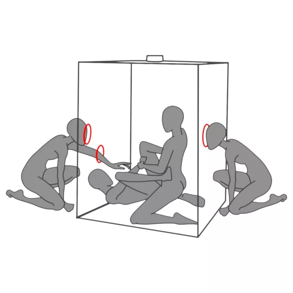 Secretdome - BDSM Intim Play Cabin with Openings (Black)