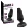 Black Velvets - silicone anal plug with suction cup (black) - L