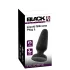 Black Velvets - silicone anal plug with suction cup (black) - L