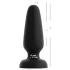 Black Velvets - silicone anal plug with suction cup (black) - L