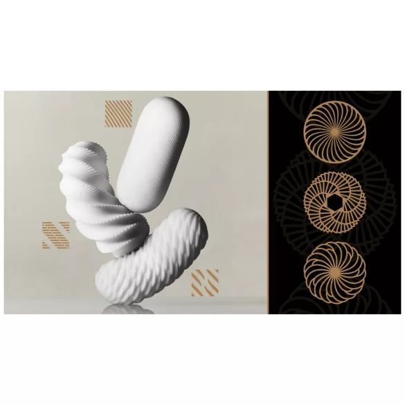 TENGA 3Dx Zen - 3D textured masturbator (white)