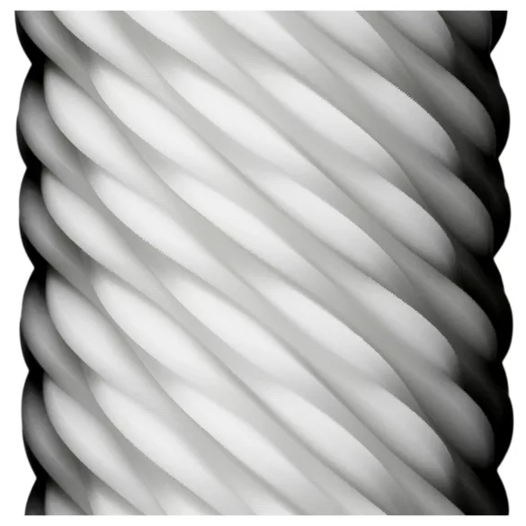 TENGA 3D Flow - wavy‑patterned masturbator (white)