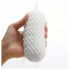 TENGA 3D Flow - wavy‑patterned masturbator (white)