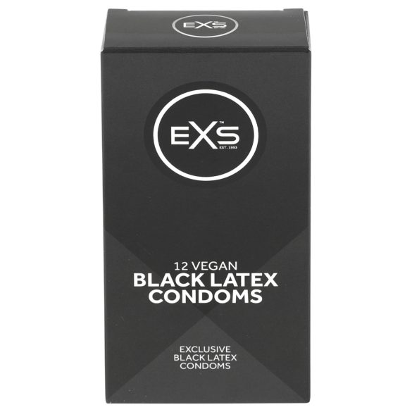 EXS Black - Black Latex Condoms (12 pack)