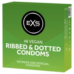 EXS Ribbed & Dotted - ribbed, dotted condoms (48 pcs)