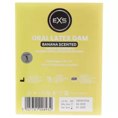 EXS Banana Flavoured Dental Dam - Latex Oral Dams (1 piece)