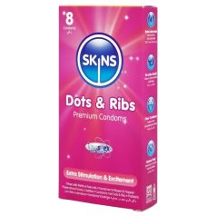 Skins - Ribbed & Dotted Condoms (8 Pack)