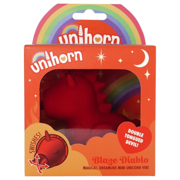 Unihorn Blaze Diablo - Rechargeable Unicorn Clitoral Vibrator (Red)