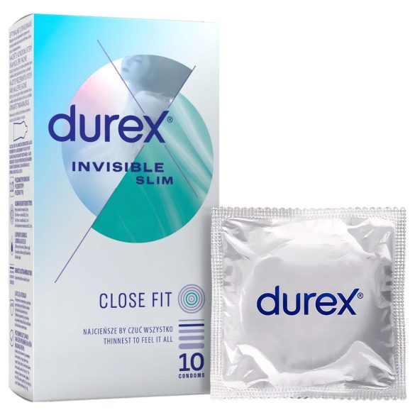 Durex Invisible Slim - Ultra-Thin Condoms (10 pack)