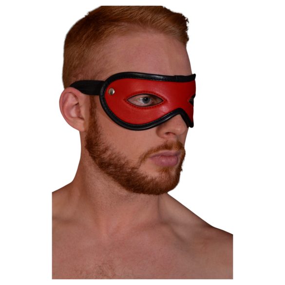 Rouge - Genuine Leather Open Eye Mask (Red)