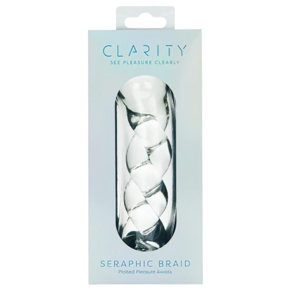 Clarity - Braided Glass Dildo (Clear)