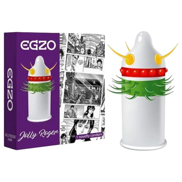 Egzo Jolly Roger - Textured & Dotted Condom (1 pack)
