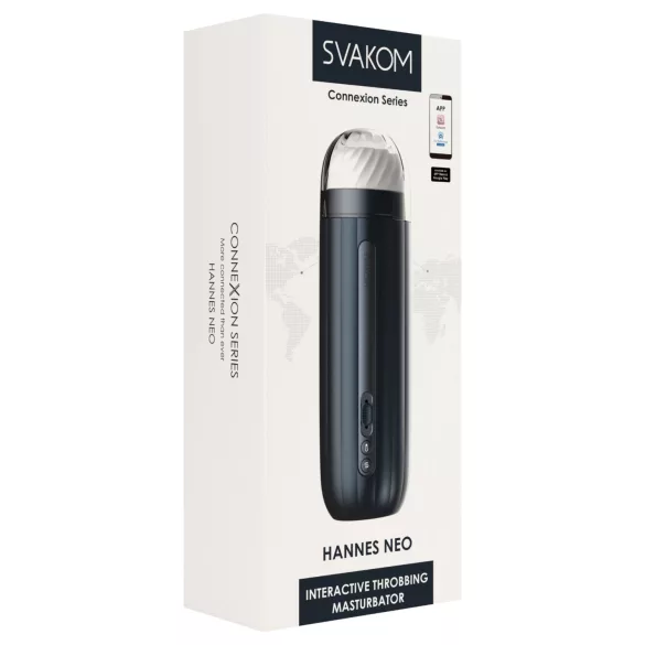 Svakom Hannes Neo - warming, thrusting masturbator (blue)