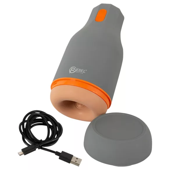 Rebel - Waterproof Grip Masturbator (Natural Gray)
