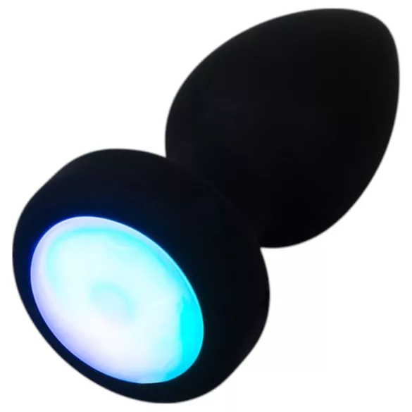 ANOS - light‑up vibrating anal plug (black)