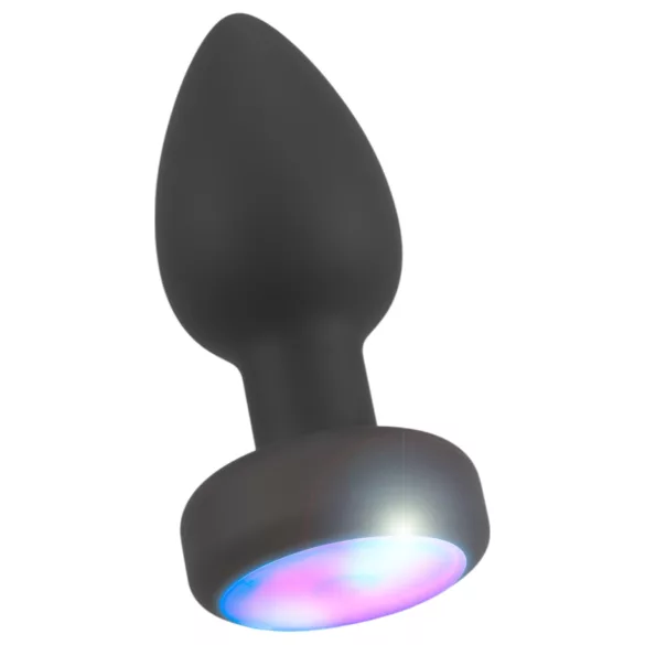 ANOS - light‑up vibrating anal plug (black)