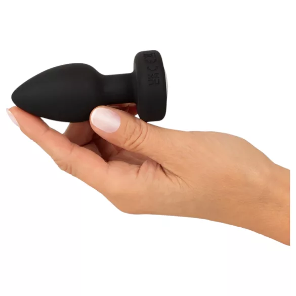 ANOS - light‑up vibrating anal plug (black)