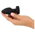 ANOS - light‑up vibrating anal plug (black)