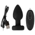 ANOS - light‑up vibrating anal plug (black)