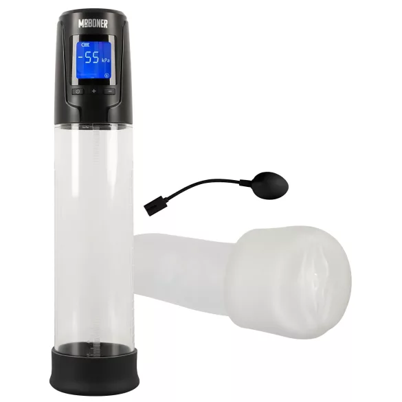Mister Boner - Rechargeable Automatic Penis Pump (Black-Clear)