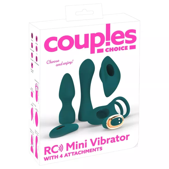 Couples Choice - 4in1 Remote Control Vibrator (Turquoise)