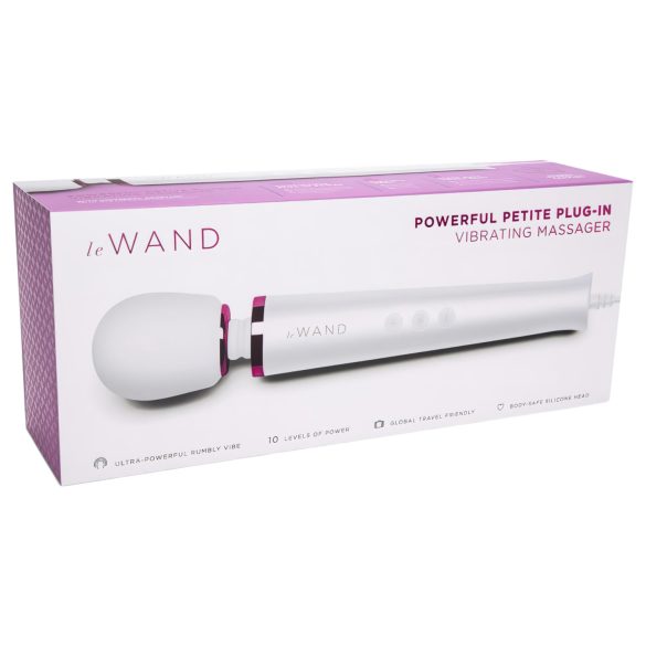 Le Wand Petite Plug-In - White Massaging Vibrator