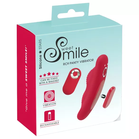 Smile - Rechargeable, Remote-Controlled Red Vibrating Panties