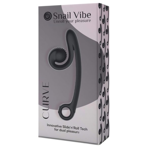 Snail Vibe Curve - 2-in-1 Clitoral Vibrator (Black)