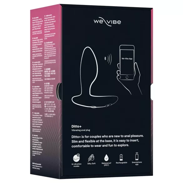 We-Vibe Ditto+ - App-controlled anal vibrator (black)