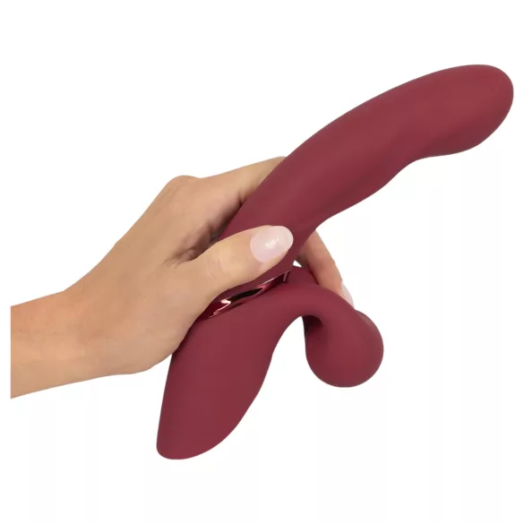 Javida 2-Function Rabbit - Rechargeable Clitoral Vibrator (Red)