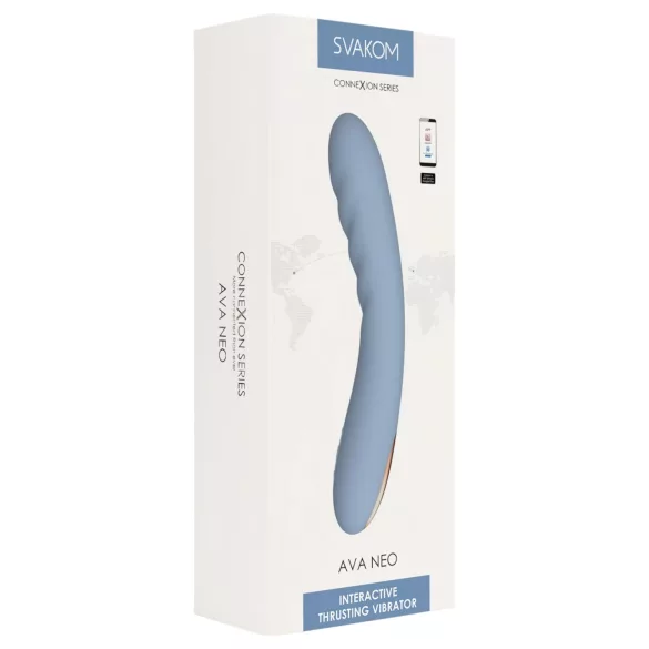 Svakom Ava Neo - smart thrusting vibrator (blue)
