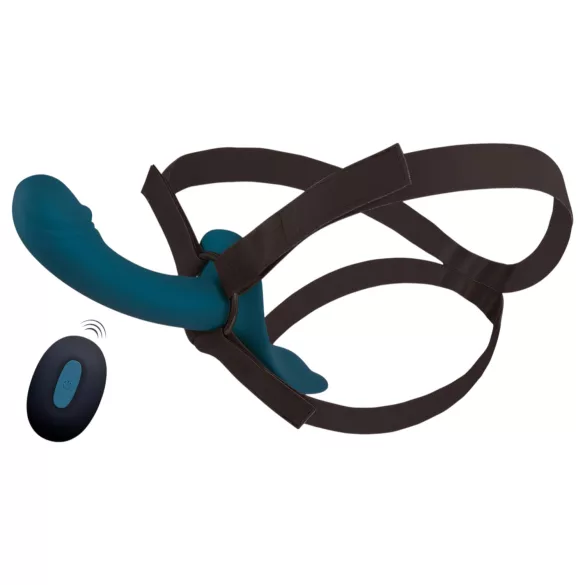 You2Toys - Strap-On Vibrator Set (Black-Blue)
