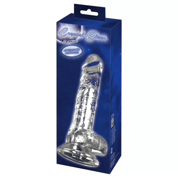 Crystal - Vibrator with suction cup (transparent)