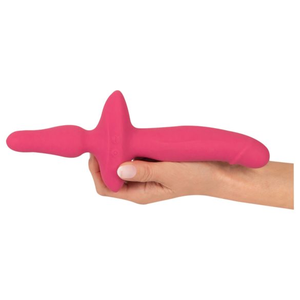 Couples Choice - 2in1 Vibrator & Anal Plug (Pink)