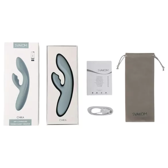 Svakom Chika - App-controlled rabbit vibrator (grey)