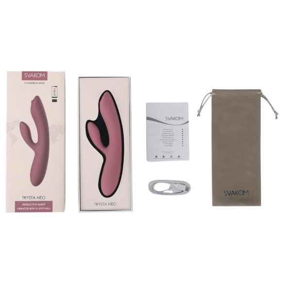 Svakom Trysta Neo - Vibrating Clitoral Massager with Motion Balls (Pink)