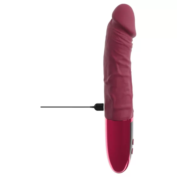 Beau Coeur Varelo - realistic, rechargeable silicone vibrator (red)