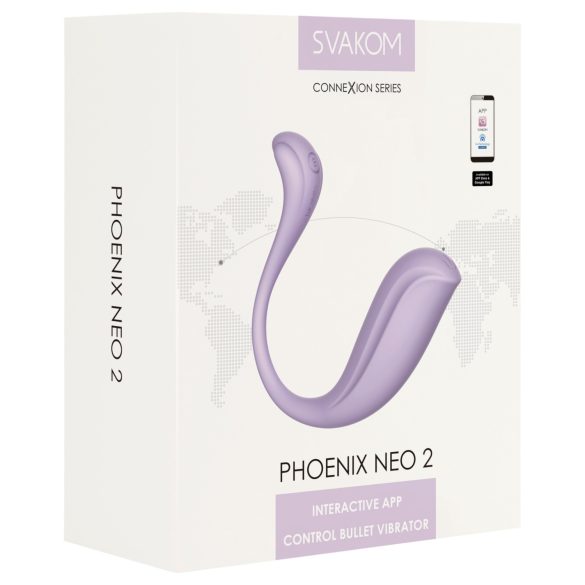Svakom Phoenix Neo 2 - Smart Vibrating Egg (Purple)
