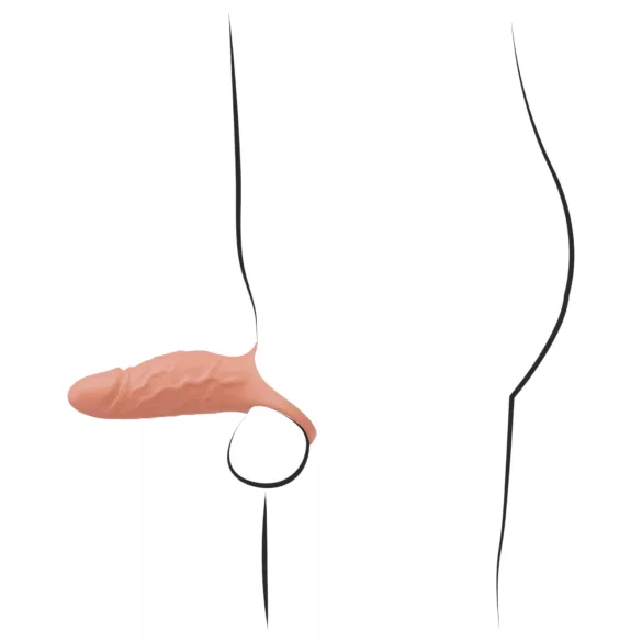 Realistixxx - Natural Vibrating Penis Sleeve with Stimulation Ring