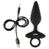 ANOS - Ribbed Vibrating Anal Plug (Black)