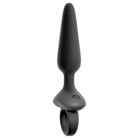 ANOS - Vibrating Anal Plug with Handle (Black)