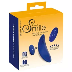   Smile - wearable extra-thin, remote-controlled knicker vibrator (blue)