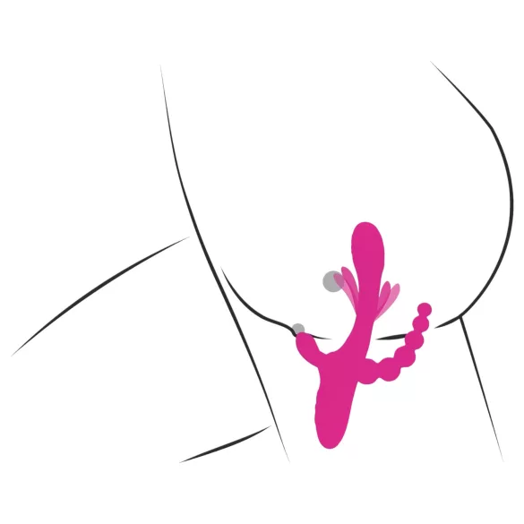 SMILE - Triple Action Tongue Vibrator (Pink)