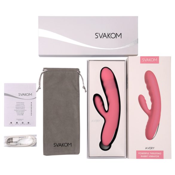 Svakom Avery - Rechargeable Thrusting Clitoral Vibrator (Pink)