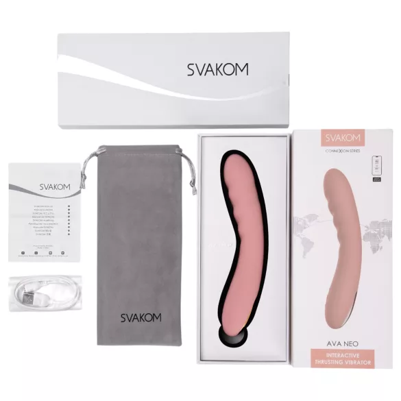 Svakom Ava Neo - smart app-controlled thrusting G-spot vibrator (pink)